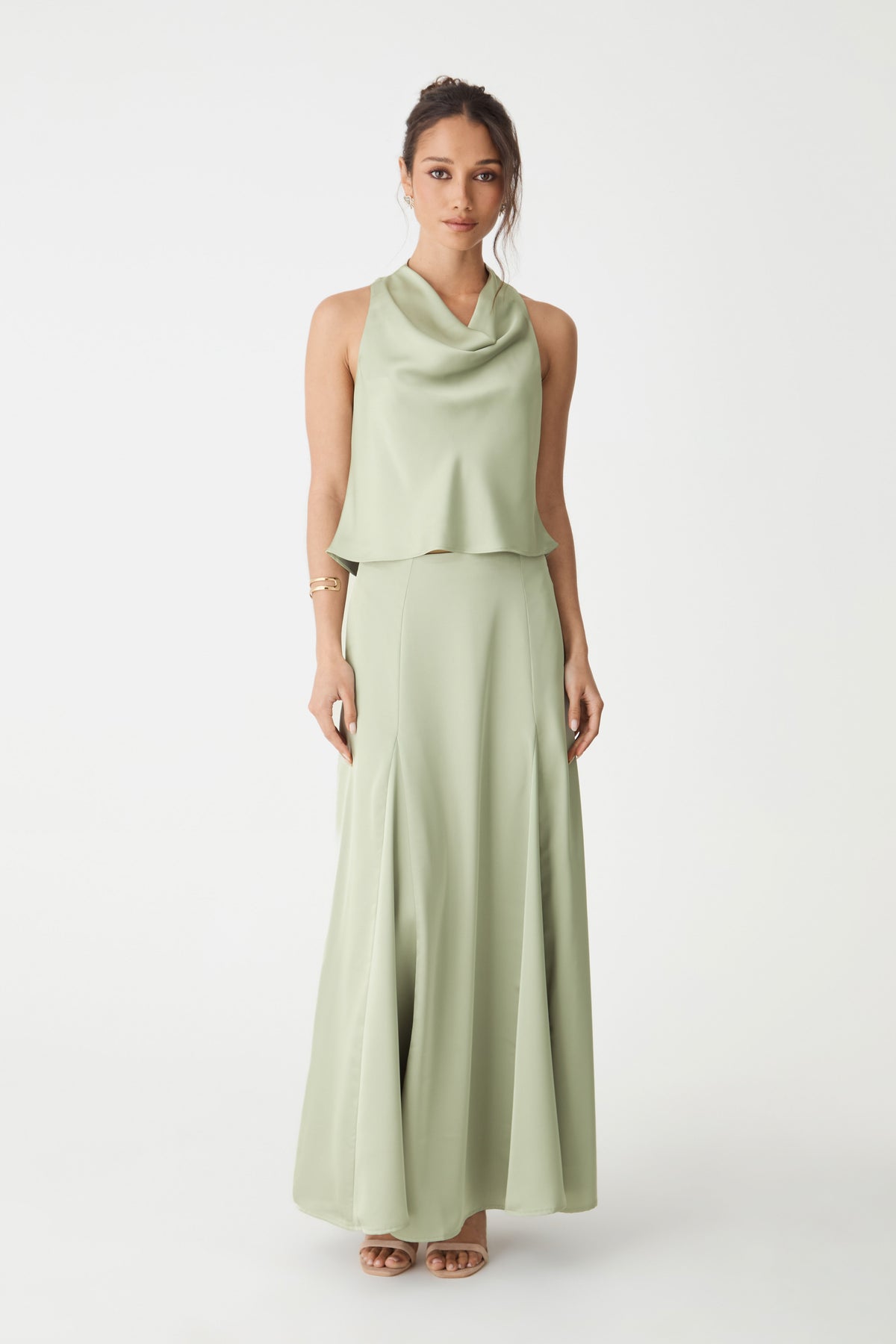 Freya Satin Cowl Top
