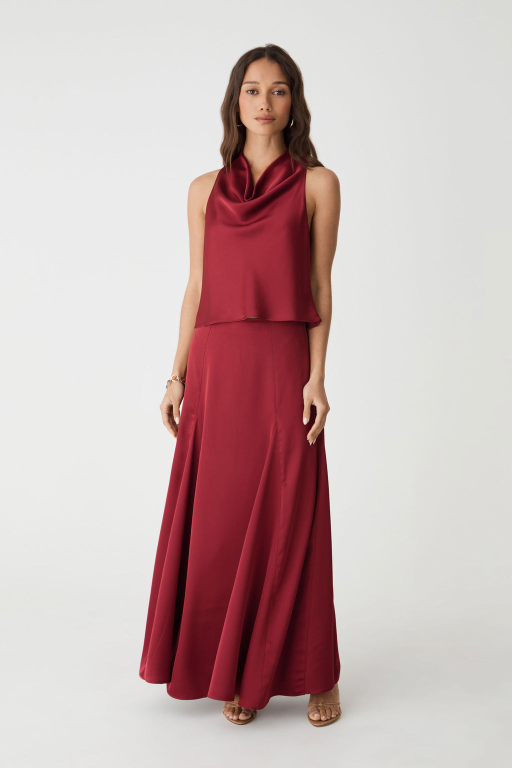 Freya Satin Cowl Top