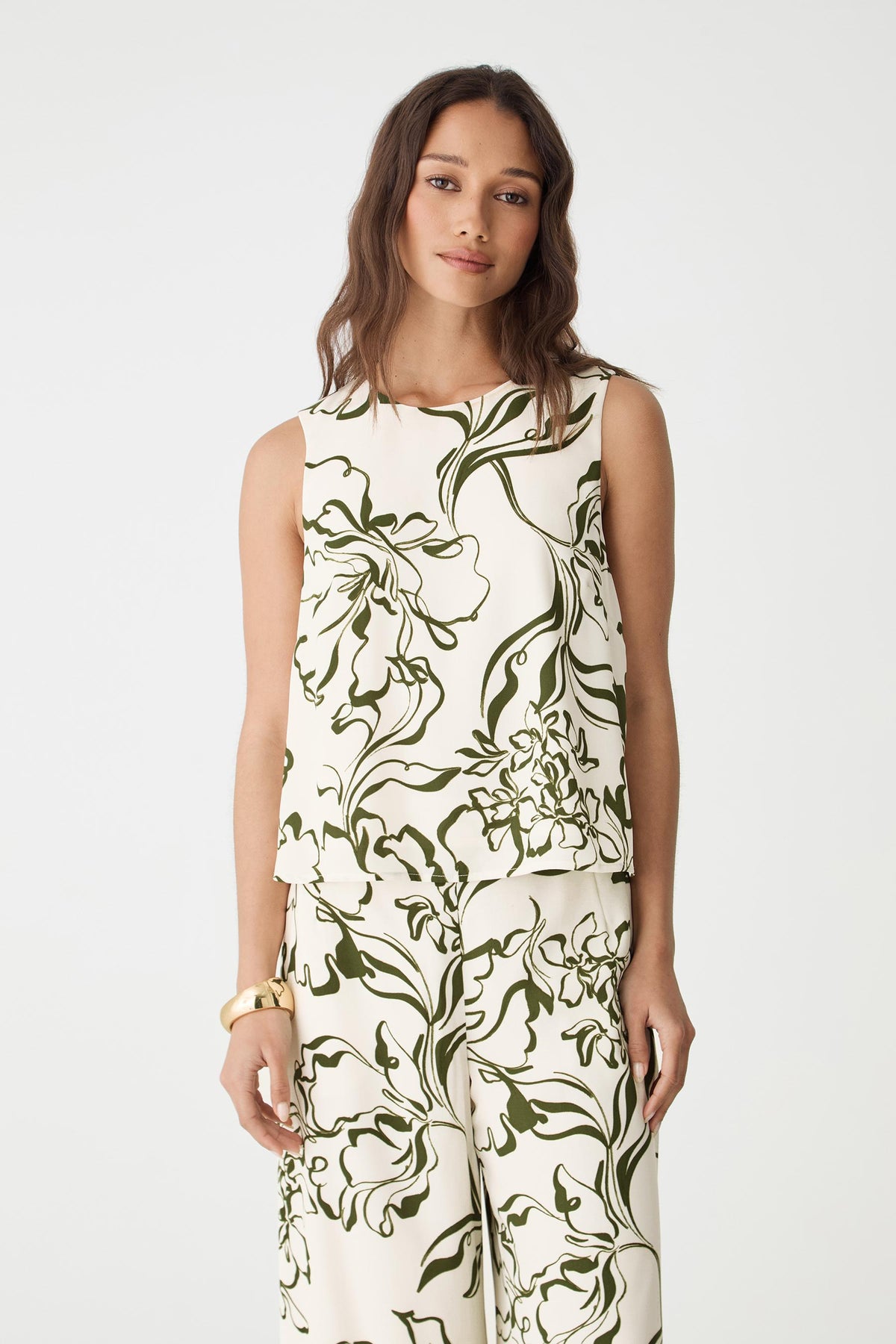 Natalie Sleeveless Floral Top