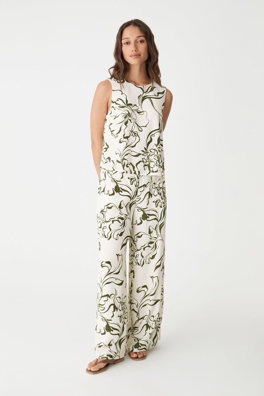 Natalie Sleeveless Floral Top
