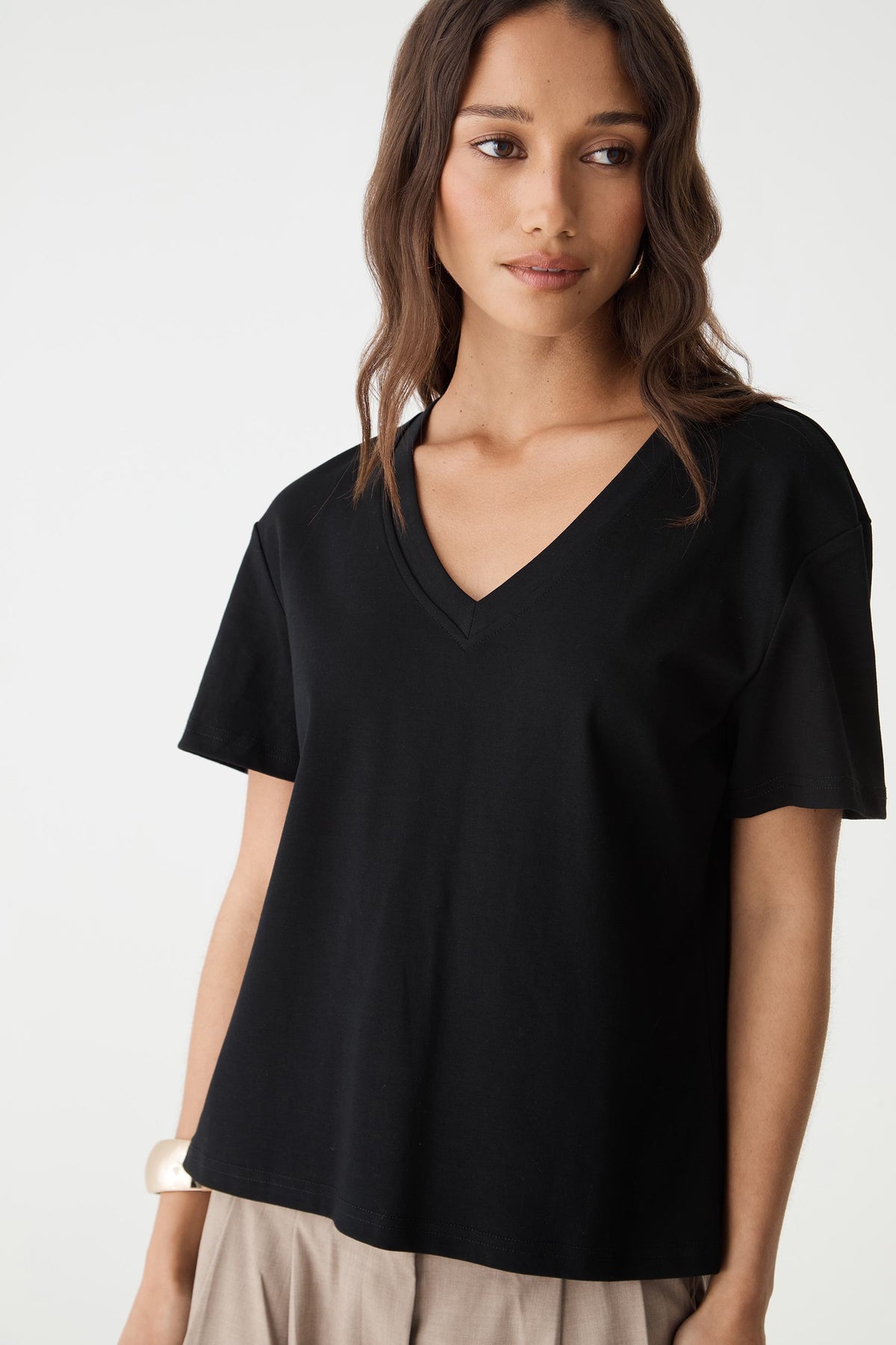 May V-Neck Cotton T-Shirt