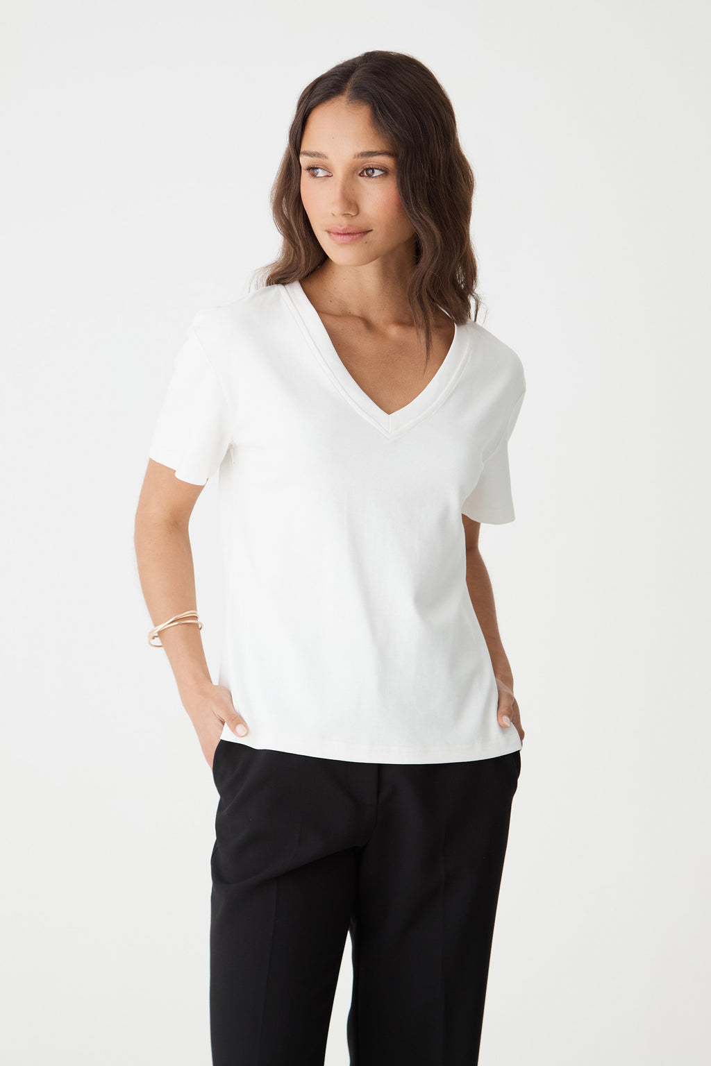 May V-Neck Cotton T-Shirt