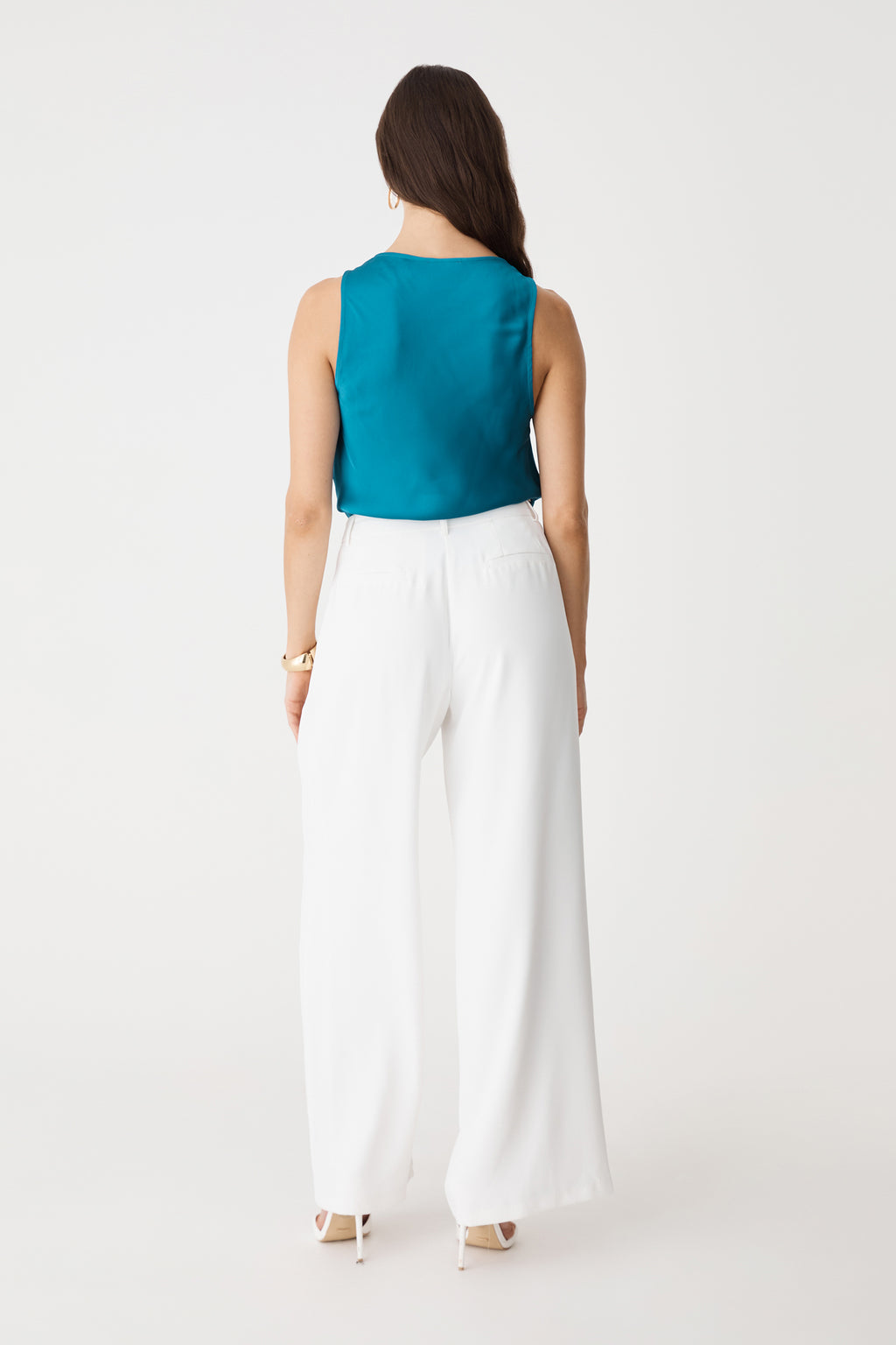 Aurelia Satin Cowl Neck Top
