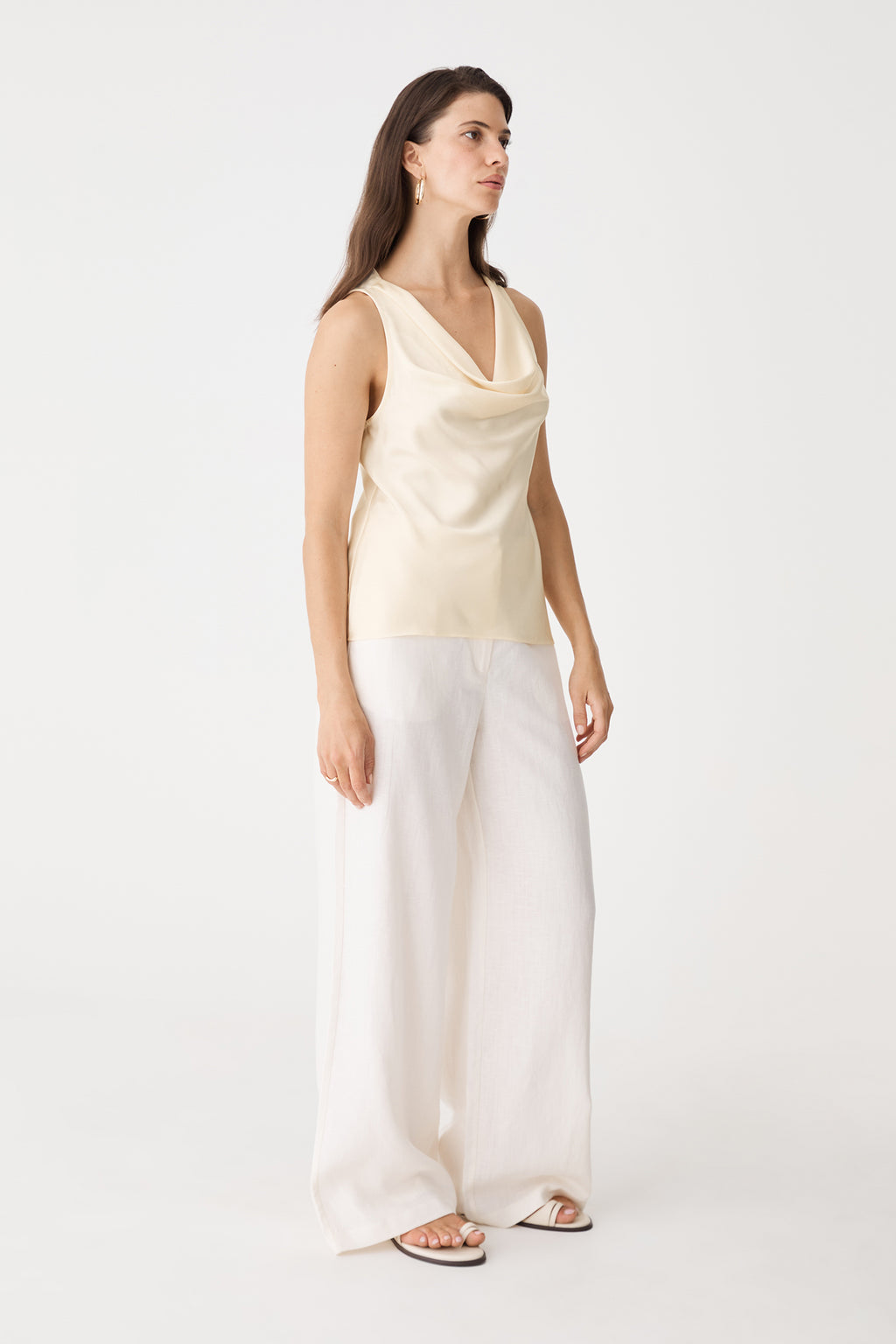 Aurelia Satin Cowl Neck Top