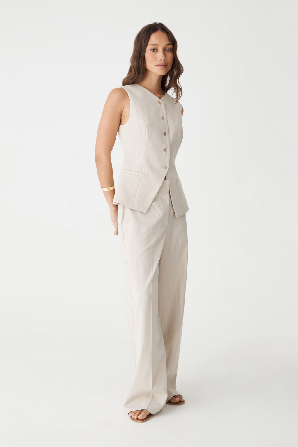 Zoe Pinstripe Vest