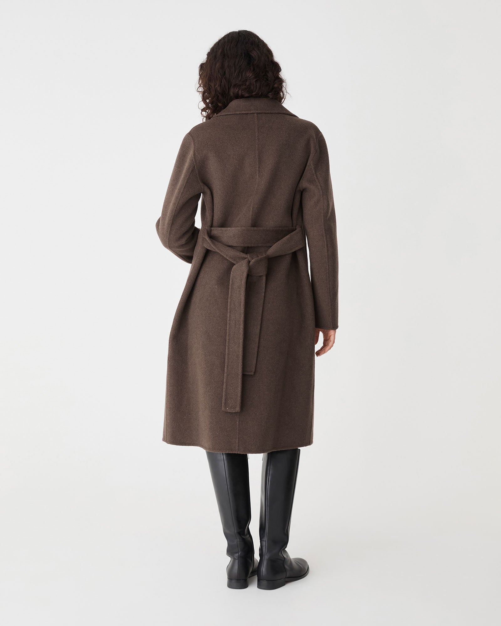 Alani Wool Blend Coat Chocolate | Outerwear | Forcast