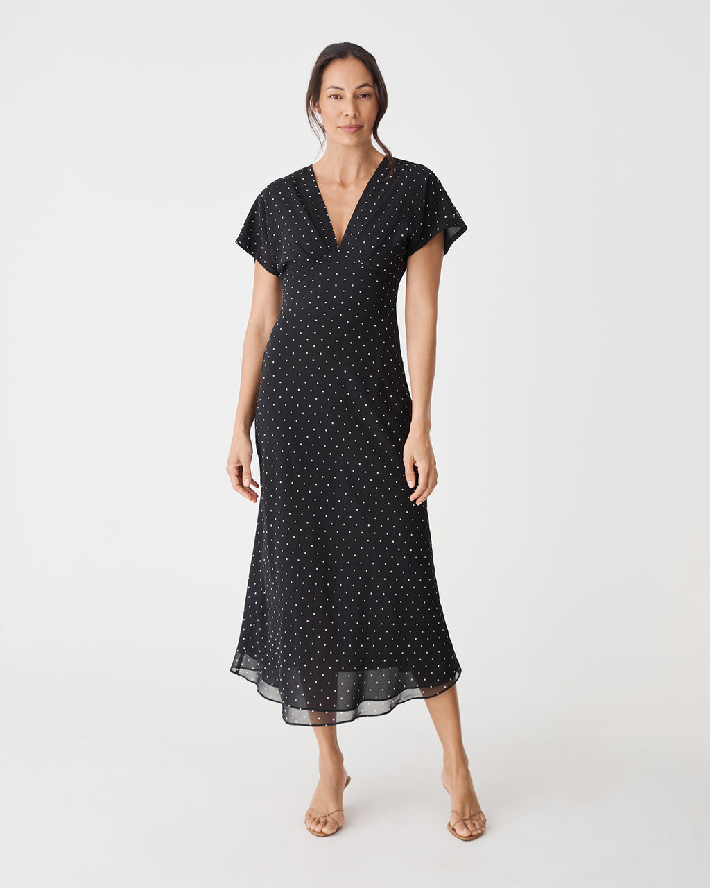 Elise V-Neck Bias Dress — view 1