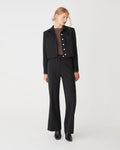 Sadie Patch Pocket Crop Jacket in black — full-length view