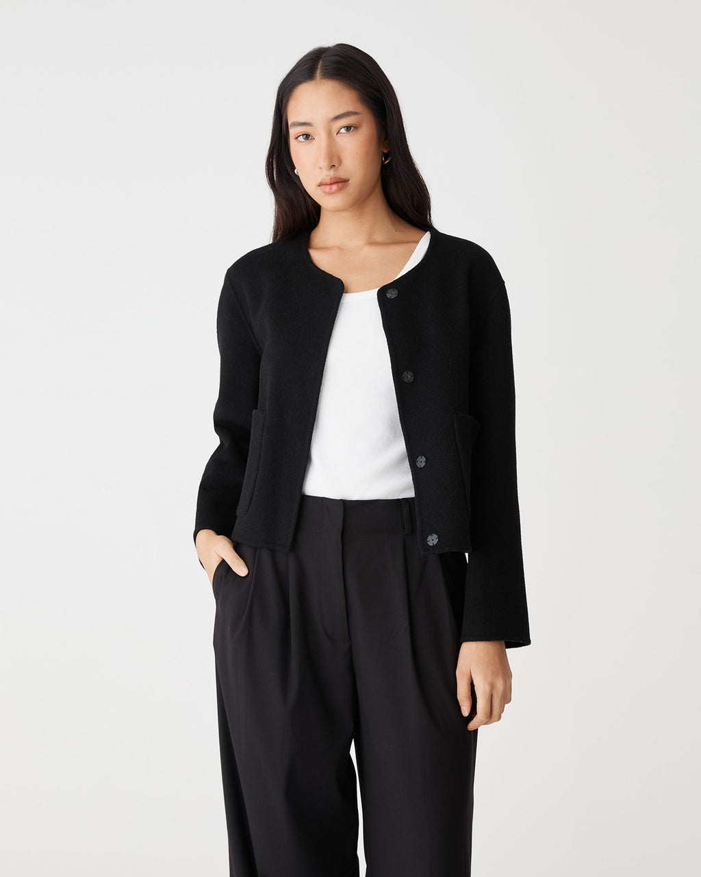 Alani Crop Wool Jacket — view 2