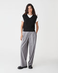 Poppy Sleeveless Cable Knit in black — full-length view