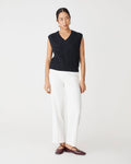 Poppy Sleeveless Cable Knit in midnight — full-length view