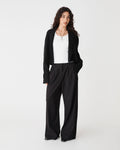 Avery Shawl Collar Cardigan in black — full-length view