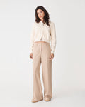 Vanessa Fluffy Cardigan in eggnog — full-length view
