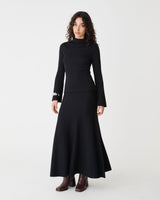 Nevaeh Bell Sleeve Knit in black — full-length view