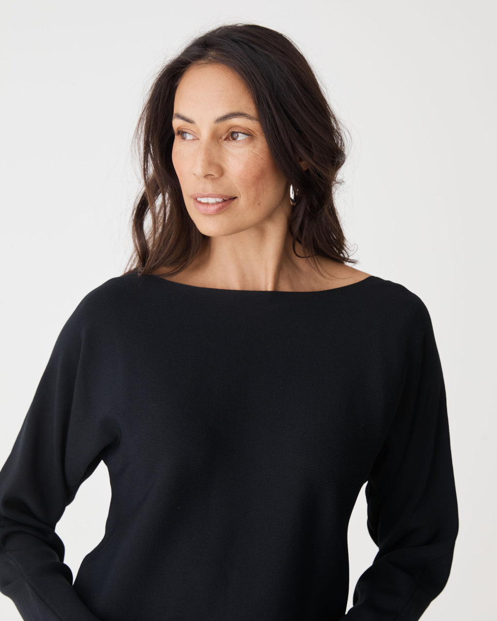 Jamie Dolman Sleeve Knit in black — fabric detail