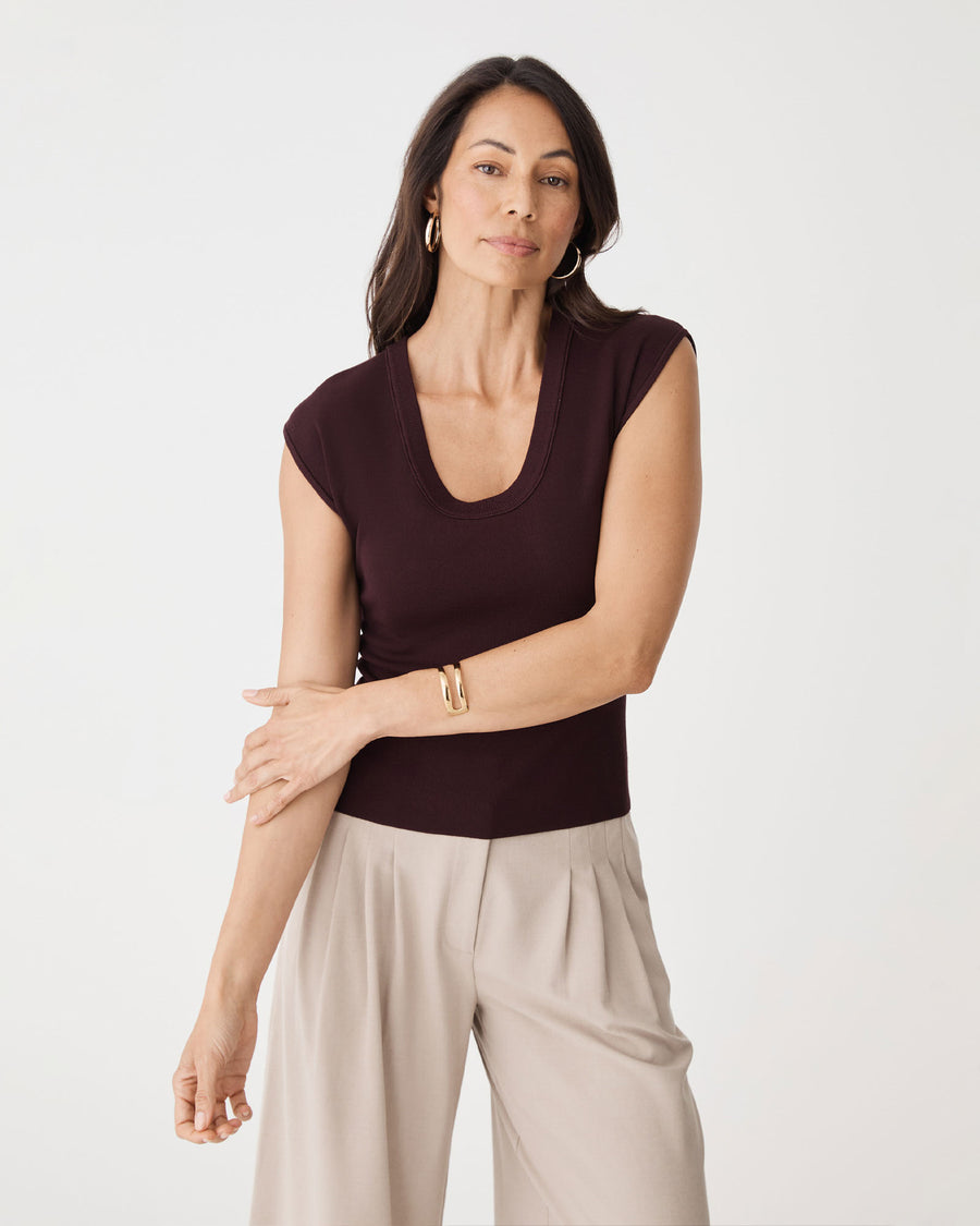 Laura Tencel Scoop Neck Knit — view 1
