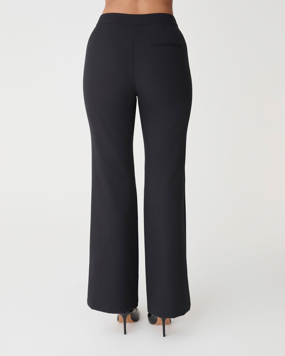 Thea Bootleg Pants in black — back view