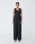 Dakota Basque Waist Pants in black — full-length view