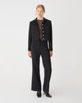 Sadie Bootleg Pants in black — full-length view