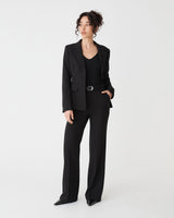 Lydia Bootleg Pants in black — full-length view
