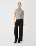 Juno Wide Leg Ponte Pants in black — full-length view