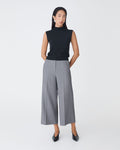 Nikki Culotte Trousers in melange grey — full-length view