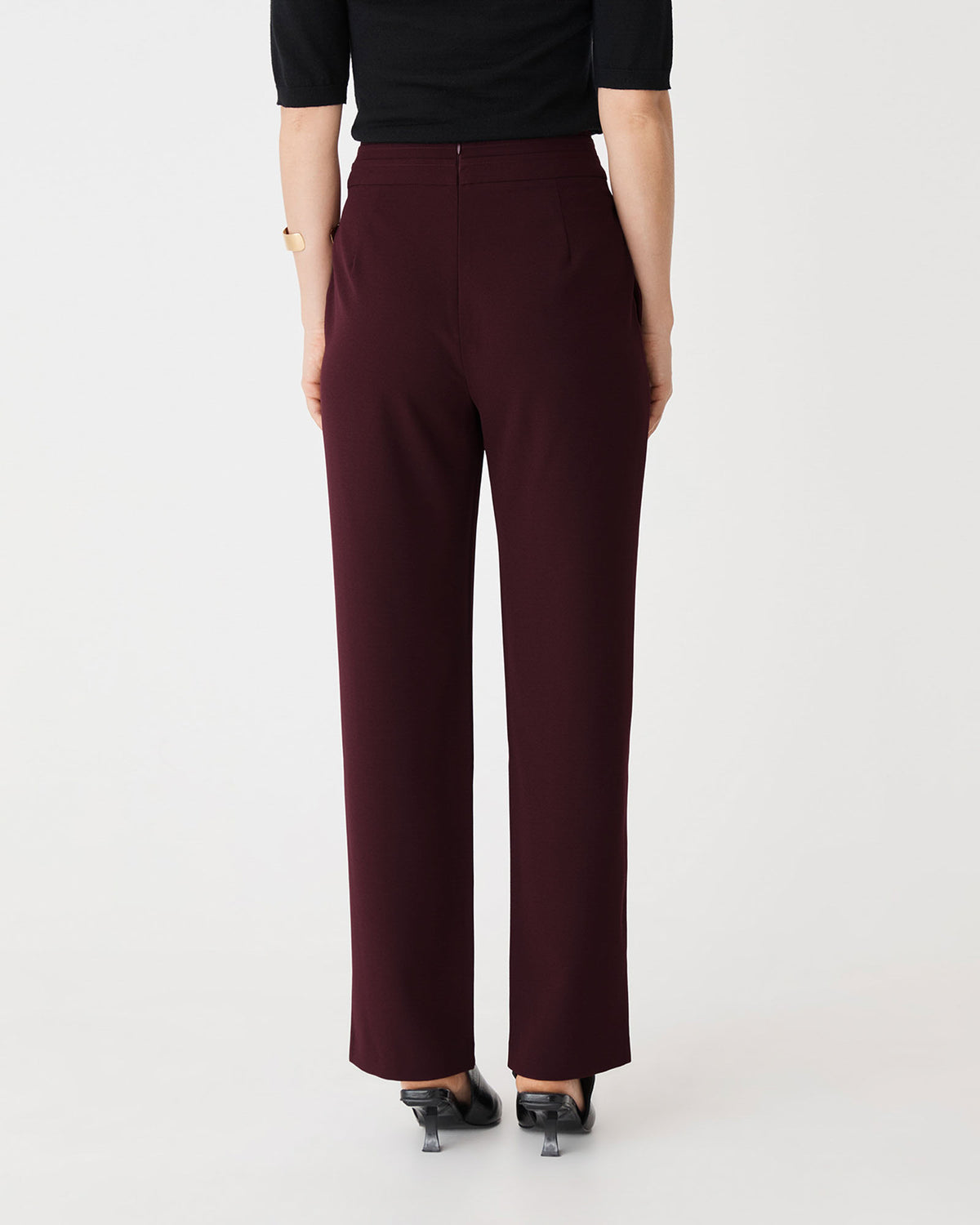 Tilda Split Hem Pants in shiraz — back view