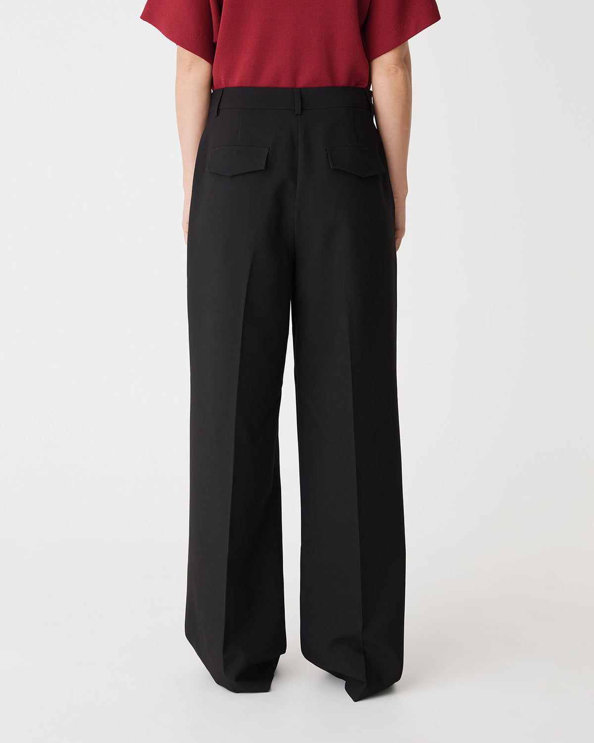 Jordan Straight Leg Pants in black — back view