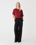 Jordan Straight Leg Pants in black — full-length view