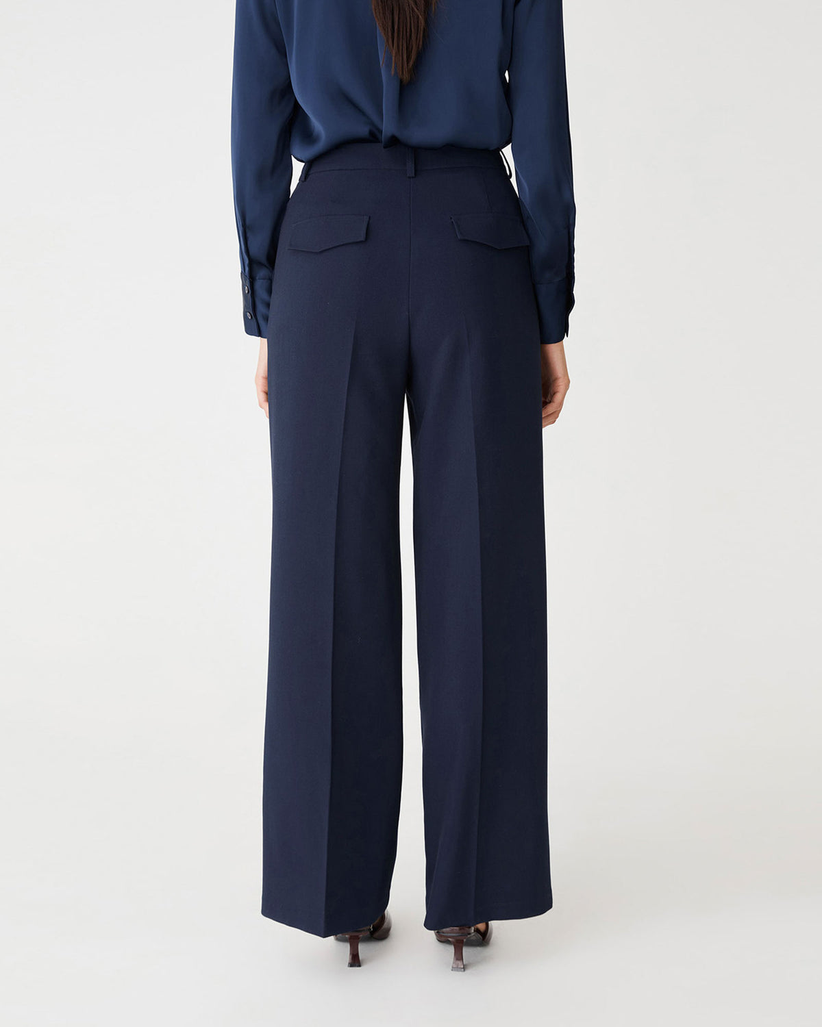 Jordan Straight Leg Pants in navy — back view