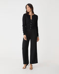 Maggie Elastic Waist Pants in black — full-length view