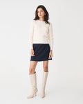 Dale Mini Skirt in dark navy — full-length view
