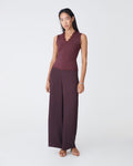 Greer Lace Trim Cami in shiraz — full-length view