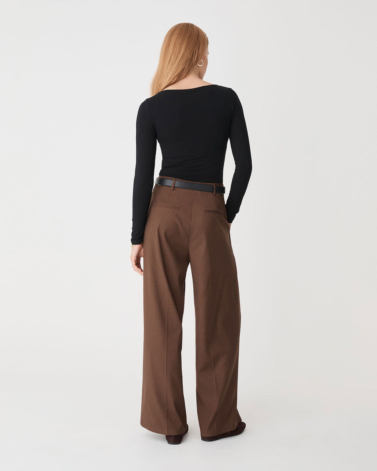 Simone Bamboo Bodysuit in black — back view