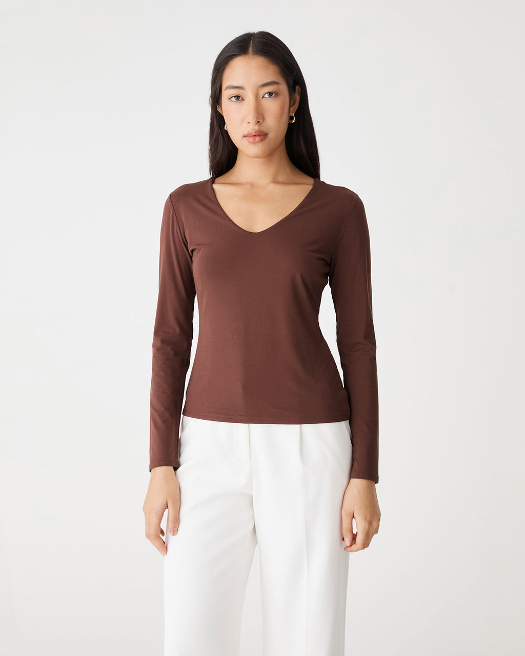 Isla V-Neck Bamboo Top — view 2