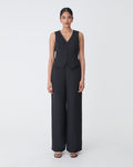 Dakota V-Neck Vest in black — full-length view