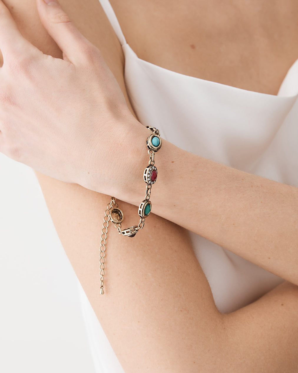 Lucia Stone Bracelet in mixed stone — view 2