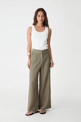 Ami Linen Elastic Back Pants