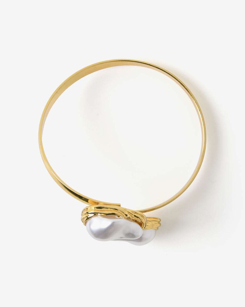 Clara Pearl Statement Bracelet in gold — view 5