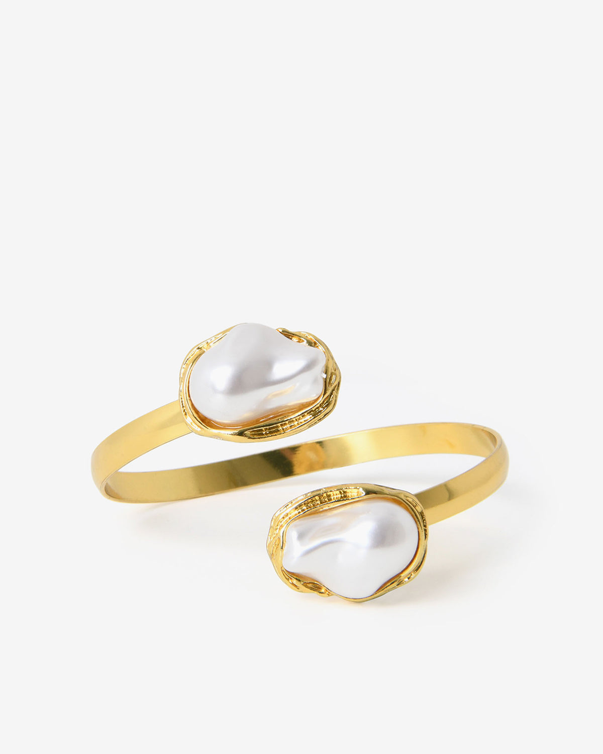 Clara Pearl Statement Bracelet in gold — view 3