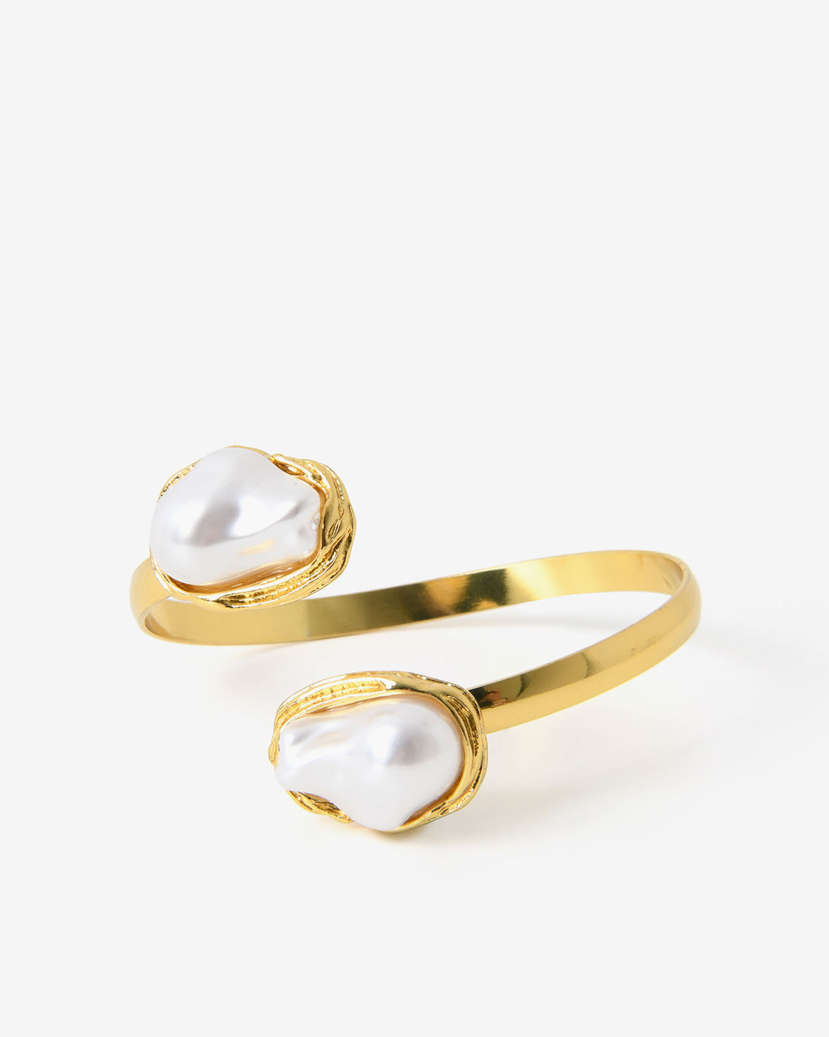 Clara Pearl Statement Bracelet in gold — view 6