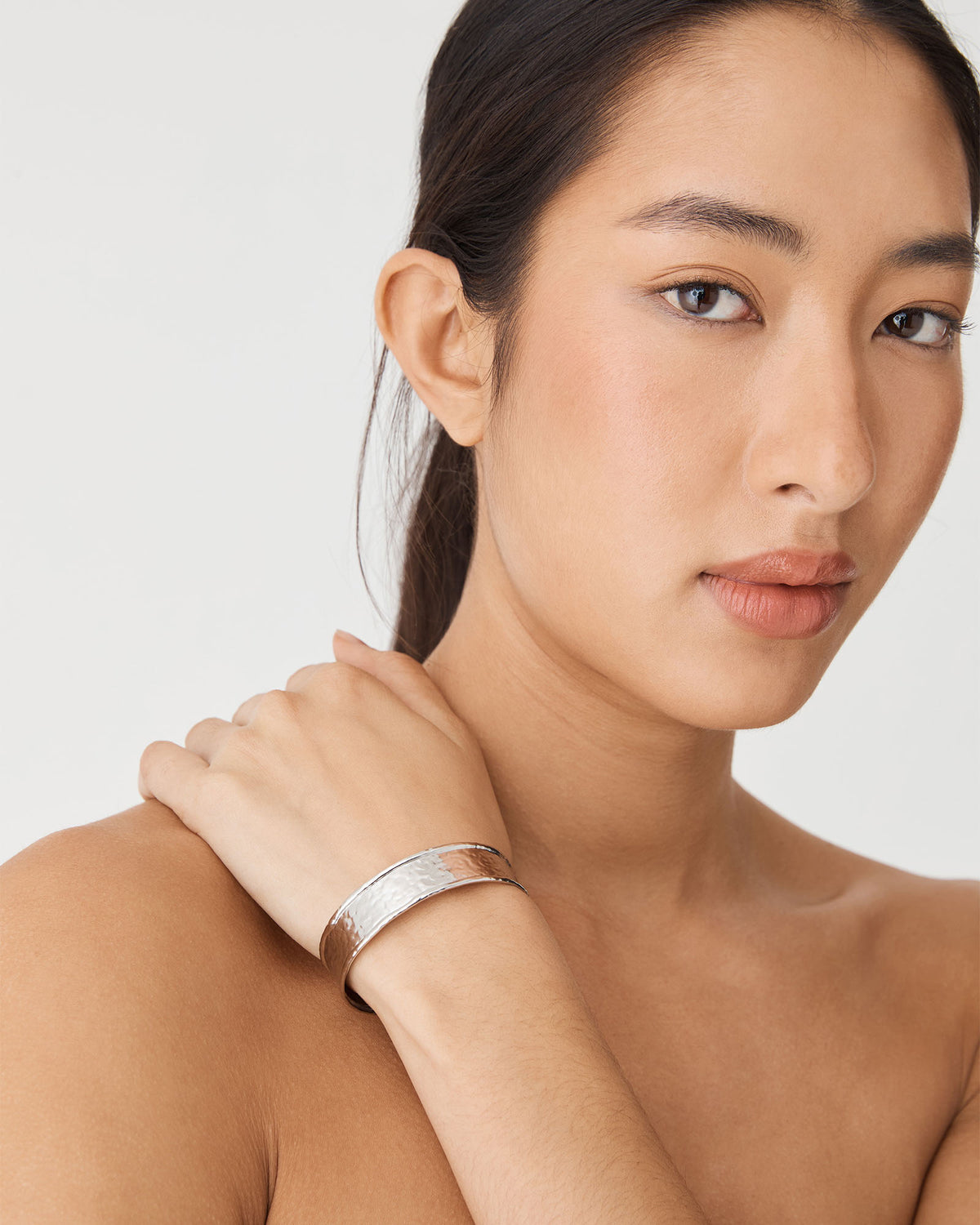 Isadora Cuff Bracelet in silver — view 1