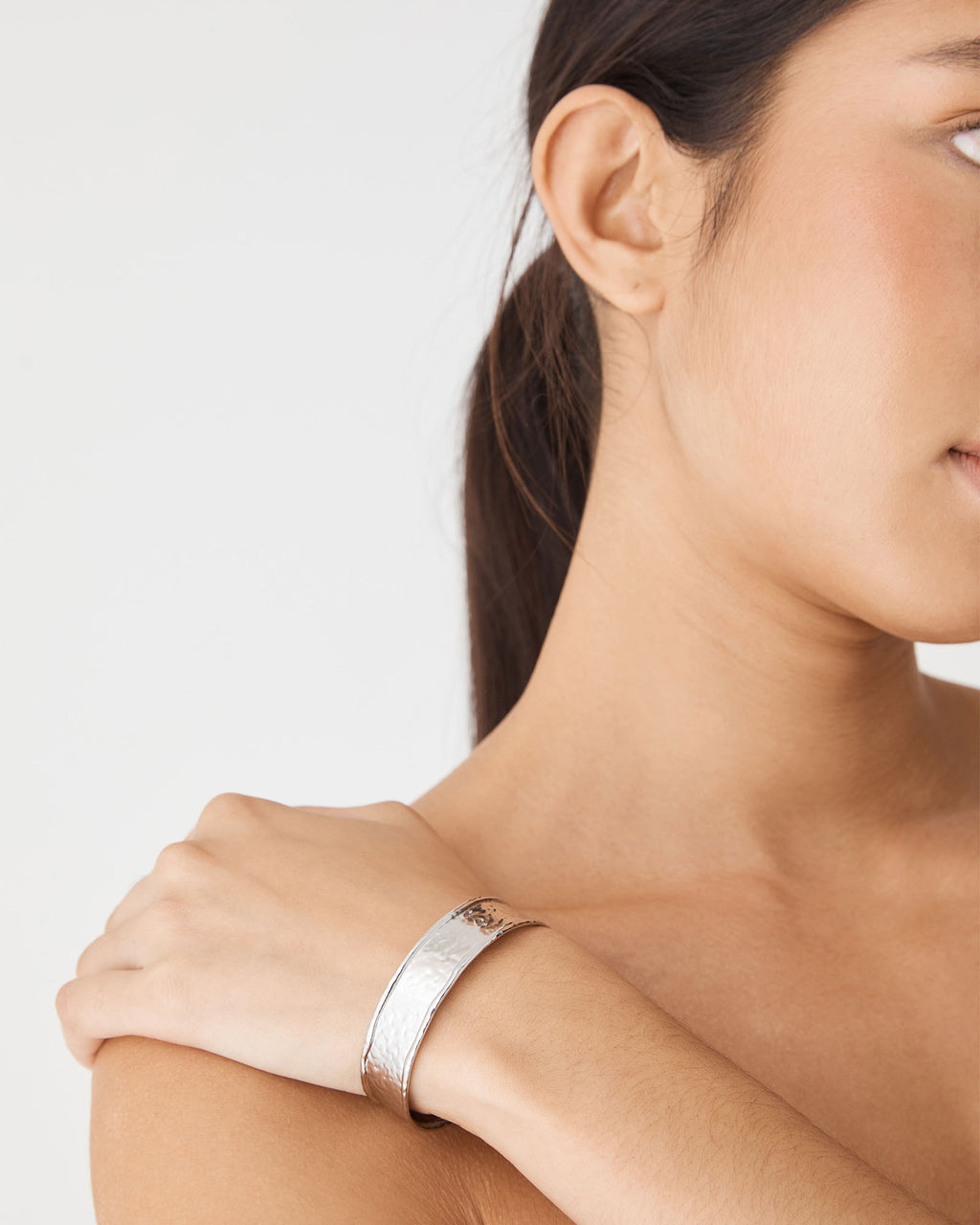 Isadora Cuff Bracelet in silver — view 3