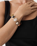 Terra Stone Bracelet in mixed stone — fabric detail