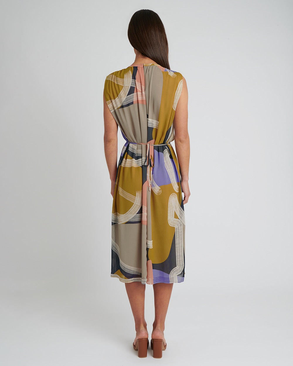 Susana Printed Dress in multi — back view