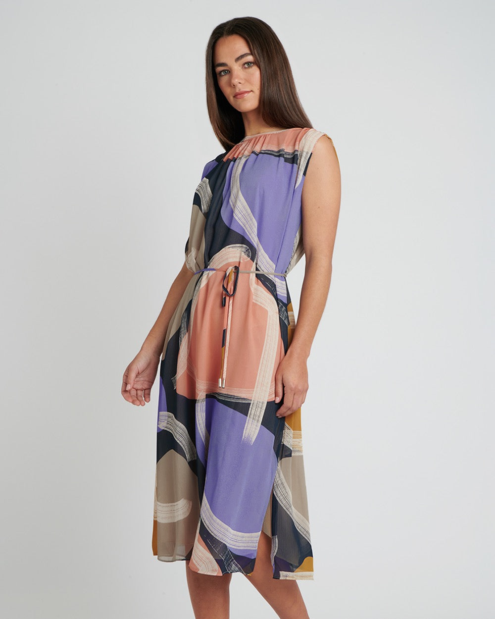 Susana Printed Dress in multi — side view