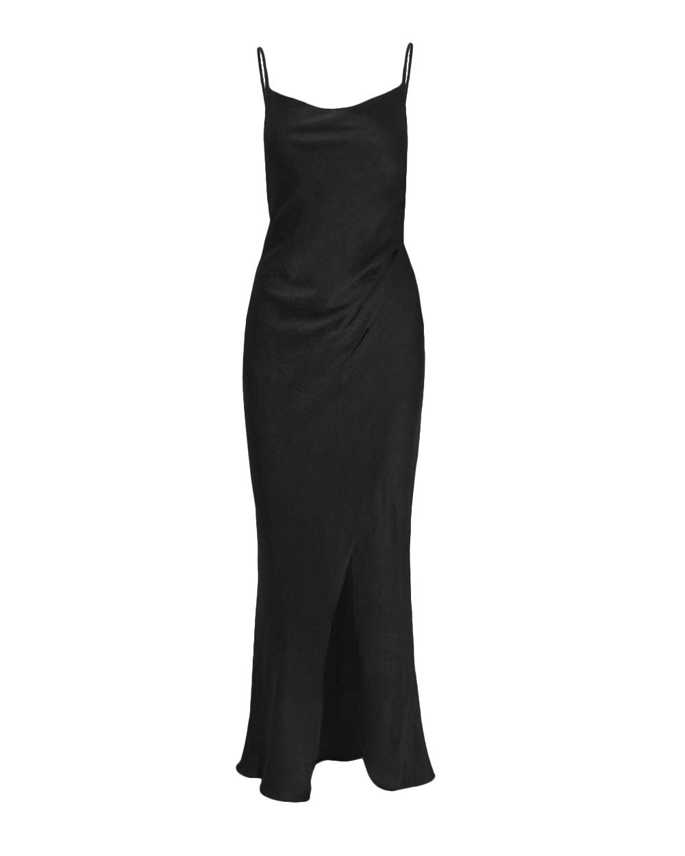 Isabel Low-Back Dress in black — product-only view