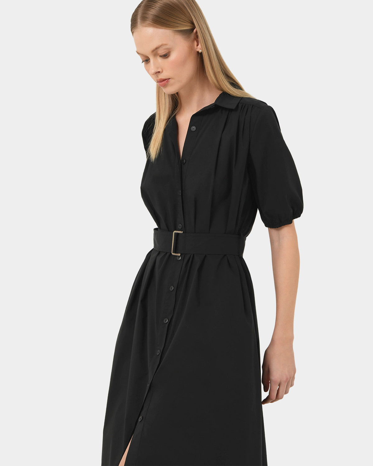 Dallia Shirt Dress in black — view 3