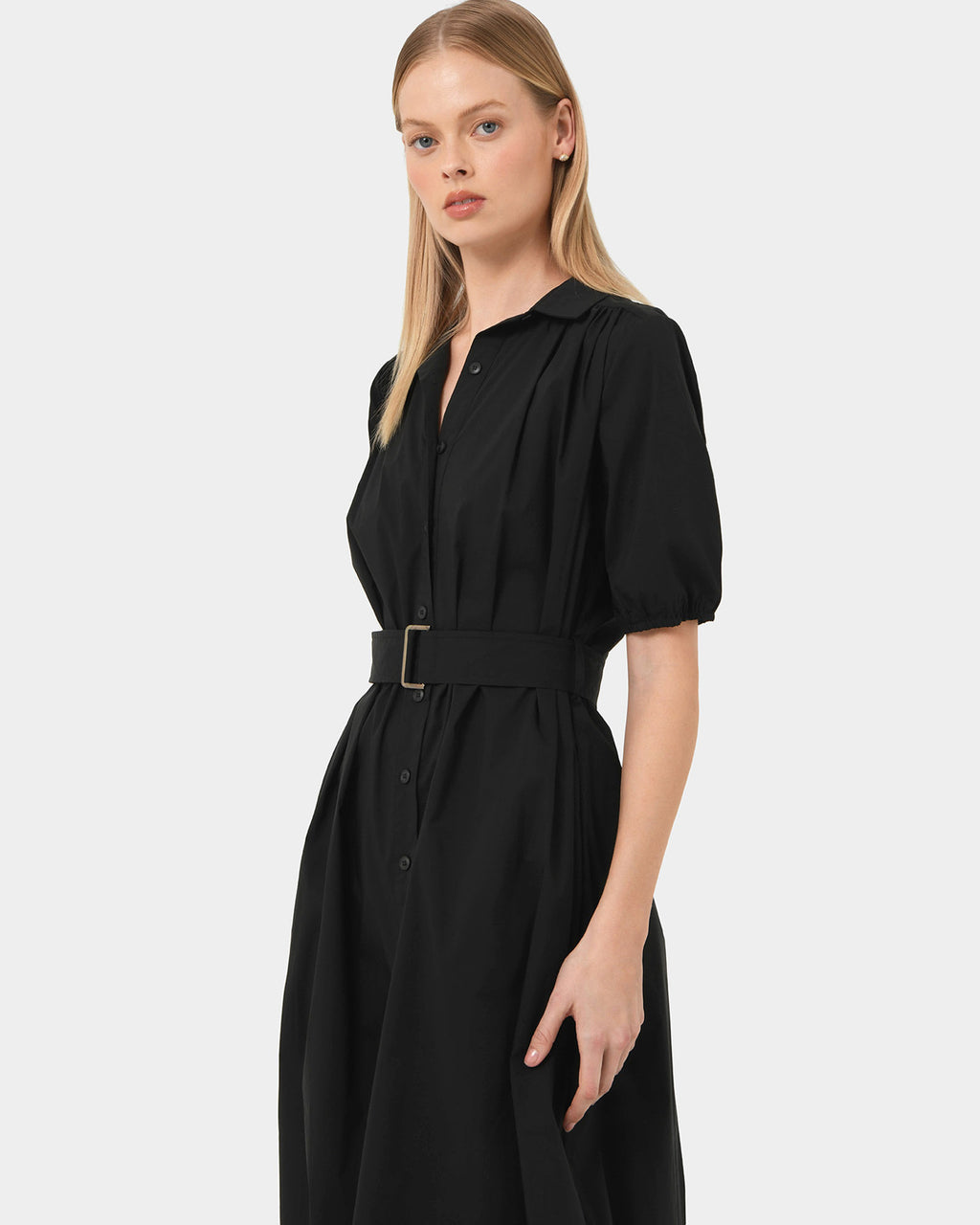 Dallia Shirt Dress in black — view 4