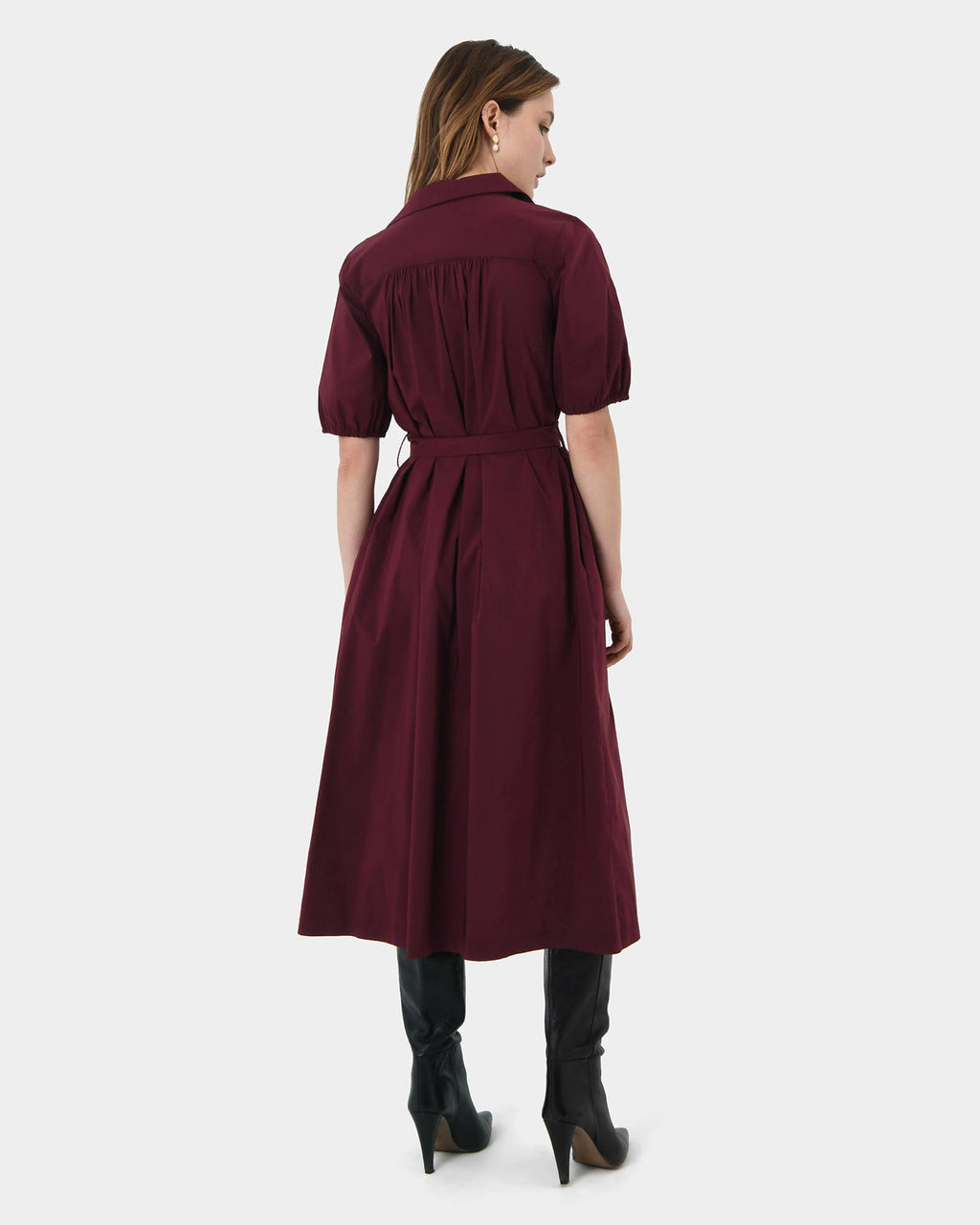 Dallia Shirt Dress in plum — view 5